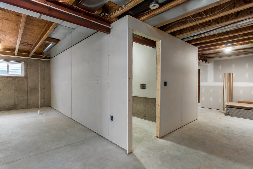 Basement Drywall Installation photo