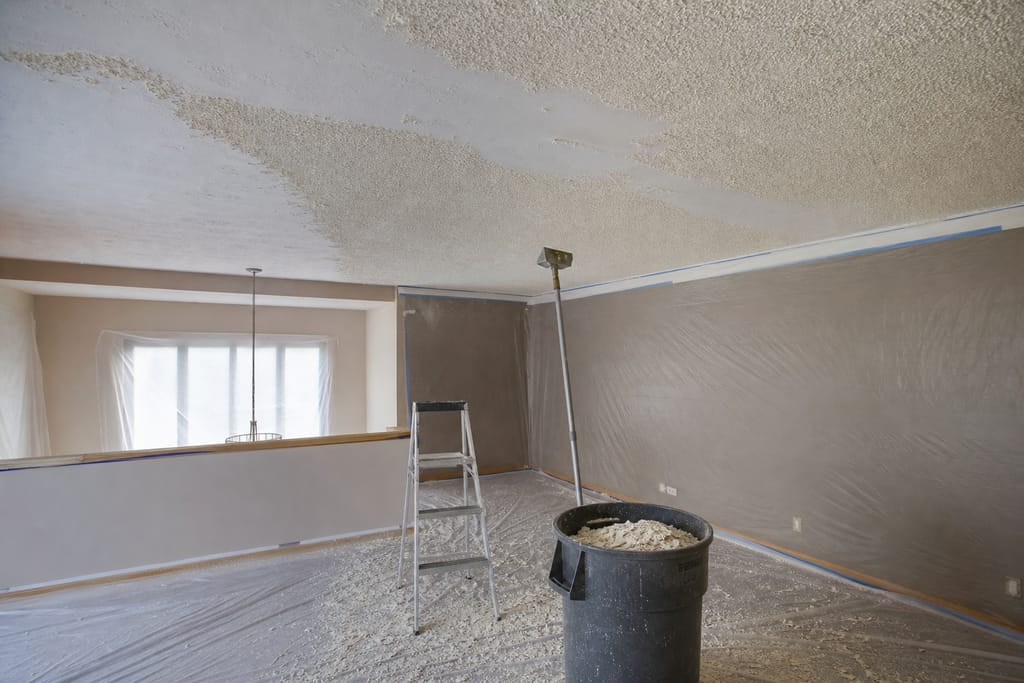 Popcorn Ceiling Removal & Retexture photo