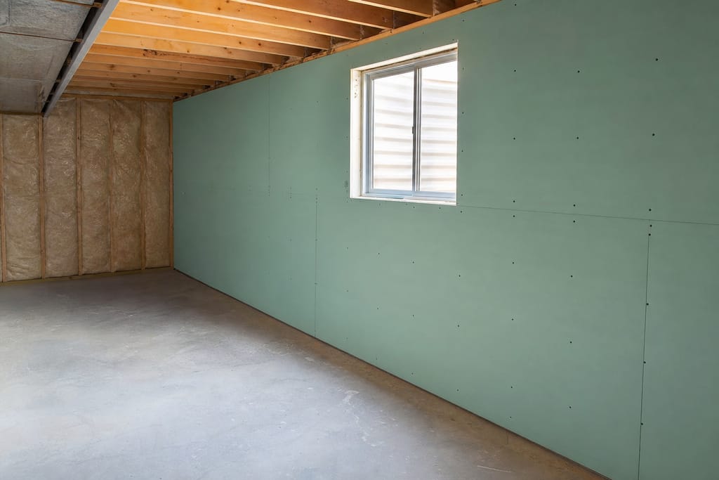 Mold-resistant, paperless drywall board photo